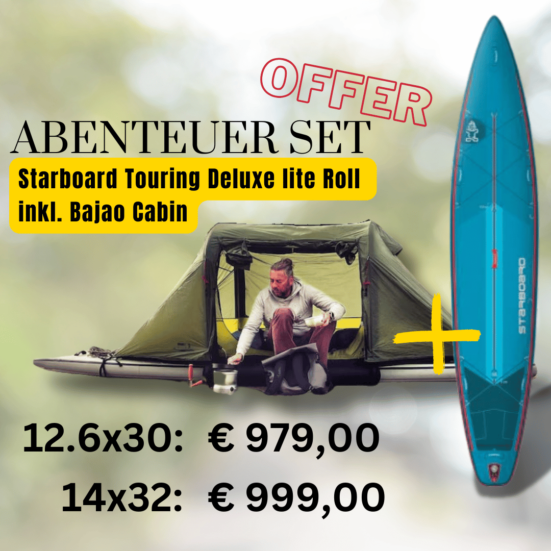 Abenteuer-Bundle: Starboard Touring Deluxe Lite Roll & BAJAO Cabin SUP-Zelt